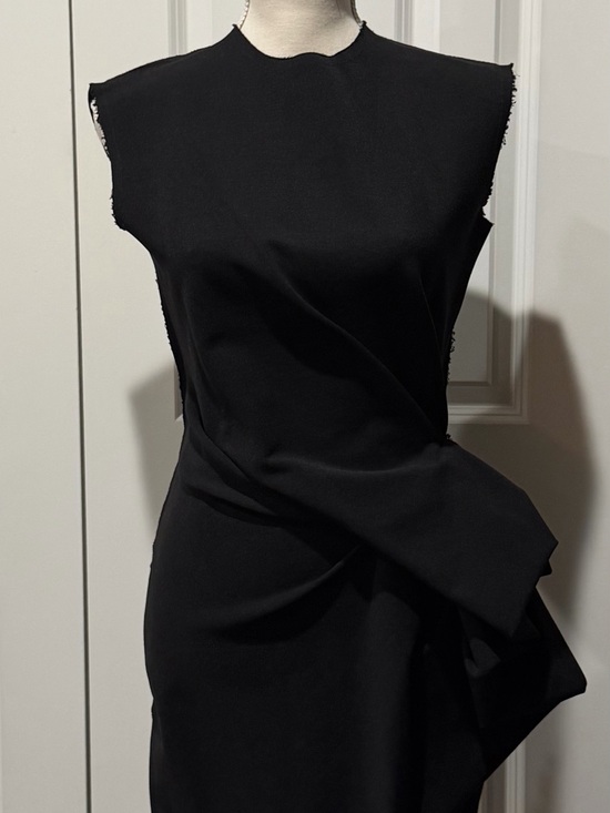 Lanvin Dresses & Skirts - LANVIN RIVER 2009 BLACK FRONT DRAPED DRESS - FR 36